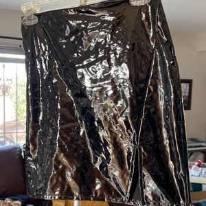 Fashion Nova Vinyl  Black Skirt